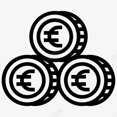 硬币欧元德国图标