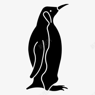 帝企鹅动物鸟图标