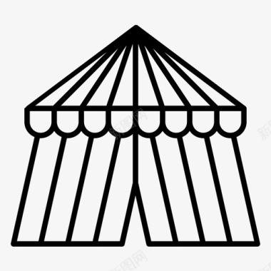 马戏团帐篷狂欢节魔术图标