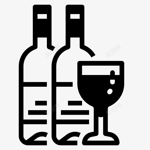 白酒酒吧svg_新图网 https://ixintu.com 酒吧 白酒 玻璃杯 葡萄酒