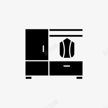 衣柜衣橱衣服图标