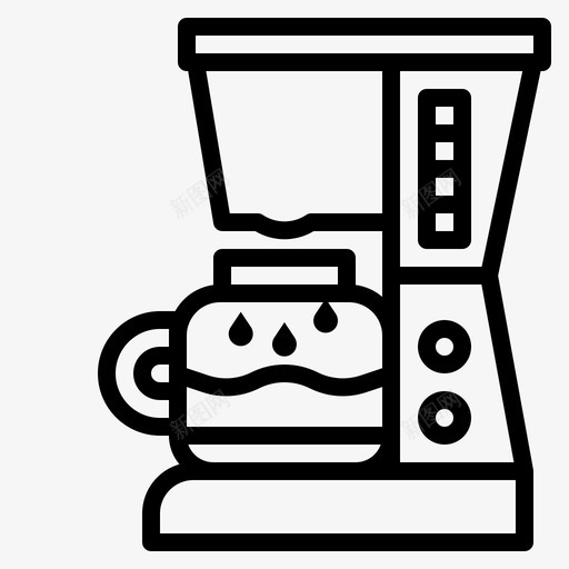 咖啡机浓缩咖啡热咖啡svg_新图网 https://ixintu.com 咖啡机 咖啡 浓缩 生产线
