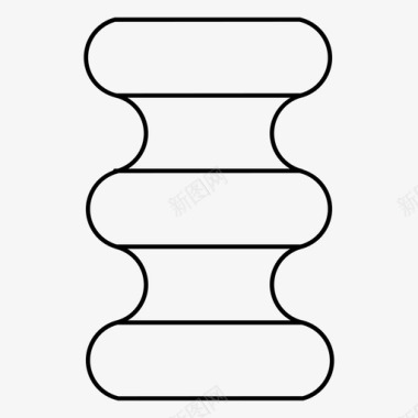 波纹管柔性工业图标