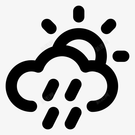 日雨天气预报太阳svg_新图网 https://ixintu.com 日雨日 天气预报 太阳 天气 新的