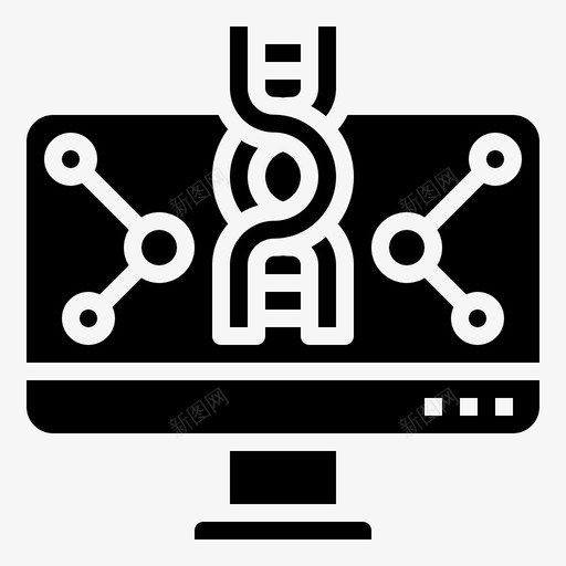 dna生物学计算机svg_新图网 https://ixintu.com 生物学 计算机 结构 教育 电子学 实验室 雕文