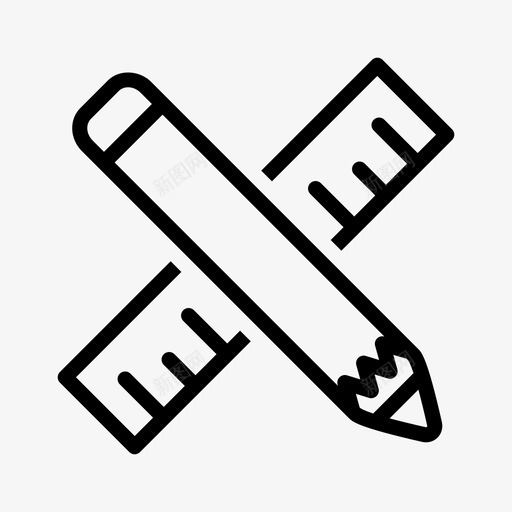 设计画画铅笔svg_新图网 https://ixintu.com 设计 画画 铅笔 尺子 文具 教育 样式