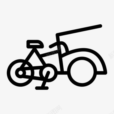 三轮车自行车传统图标