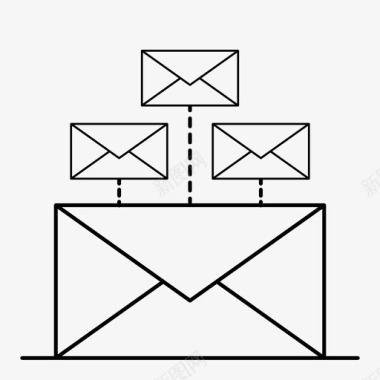 电子邮件线程信封信件图标