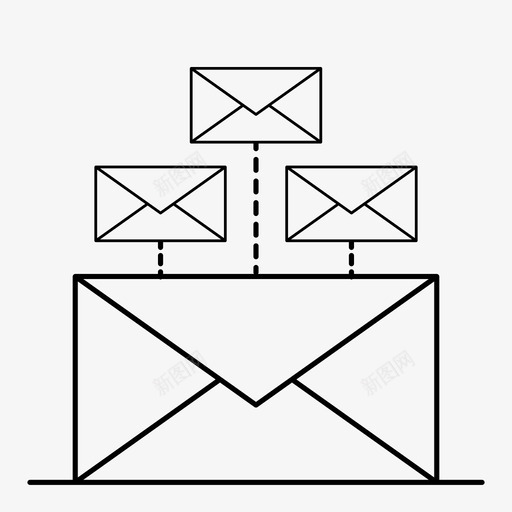 电子邮件线程信封信件svg_新图网 https://ixintu.com 电子邮件 线程 信封 信件