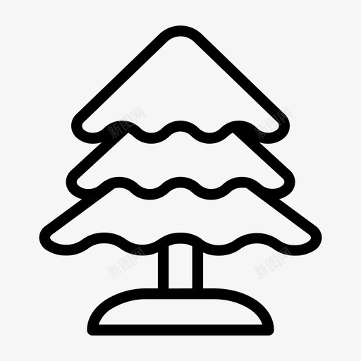 云杉假日雪svg_新图网 https://ixintu.com 冬季 云杉 假日 雪天 天气