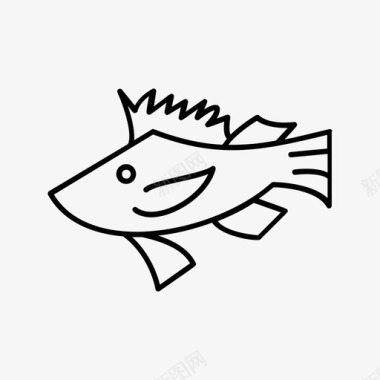 鱼动物游泳图标