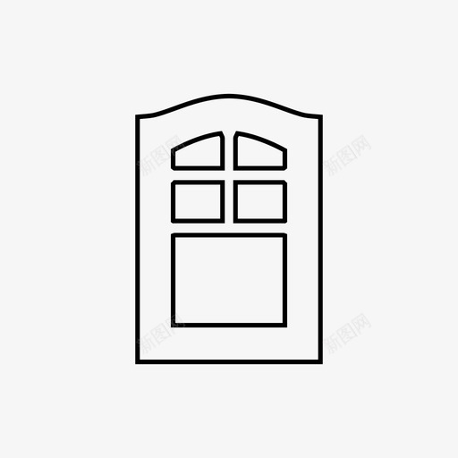窗户平开窗设计svg_新图网 https://ixintu.com 窗户 开窗 设计 玻璃 房子