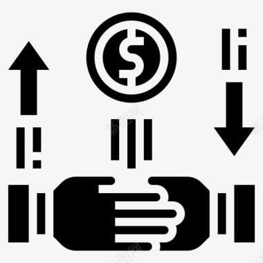 转账商业和金融美元符号图标