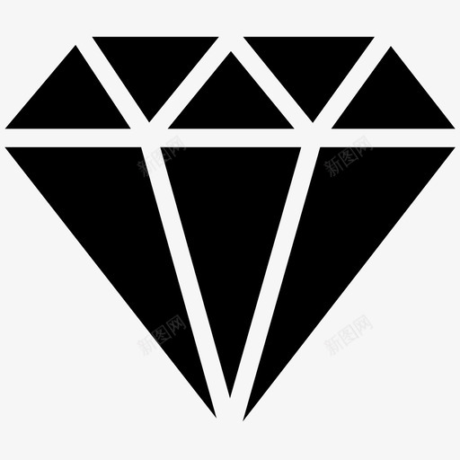 钻石珠宝豪华svg_新图网 https://ixintu.com 钻石 珠宝 豪华 图标 边缘 雕文