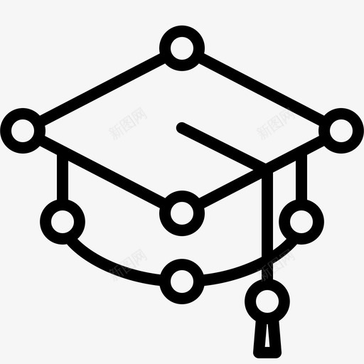 数字教育毕业帽svg_新图网 https://ixintu.com 数字 教育 毕业 创新 知识 远程教育 大纲 部分