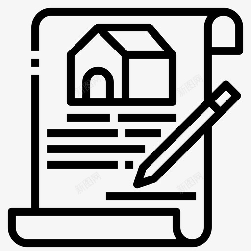 文件合同纸svg_新图网 https://ixintu.com 文件 合同 纸笔 签字 房地产