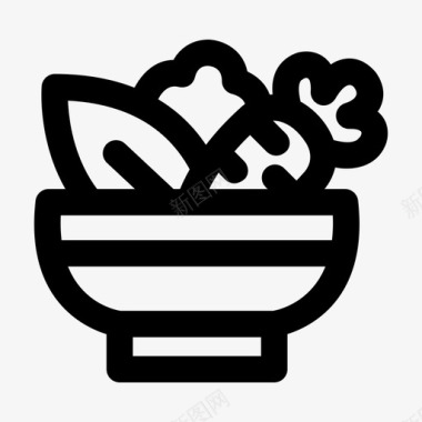 沙拉碗蔬菜图标