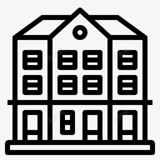 复式住宅家庭住宅svg_新图网 https://ixintu.com 住宅 复式 家庭 多层 房地产 轮廓