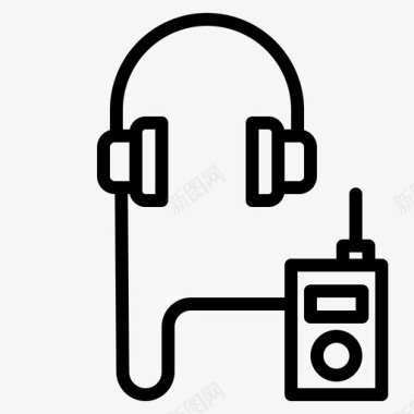 音频指南耳机电子产品图标