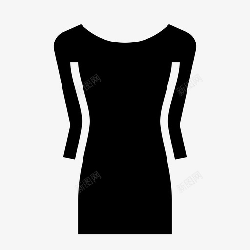 连衣裙衣服时装svg_新图网 https://ixintu.com 衣服 连衣裙 时装 紧身衣 短裤 黑色