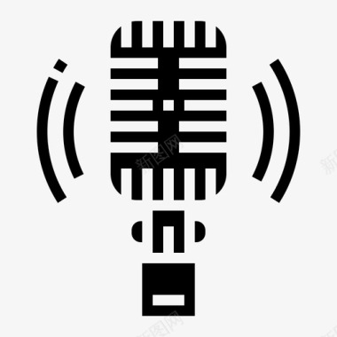麦克风专业录音机图标