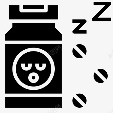 安眠药保健失眠图标