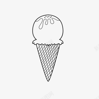 冰淇淋蛋筒甜点图标