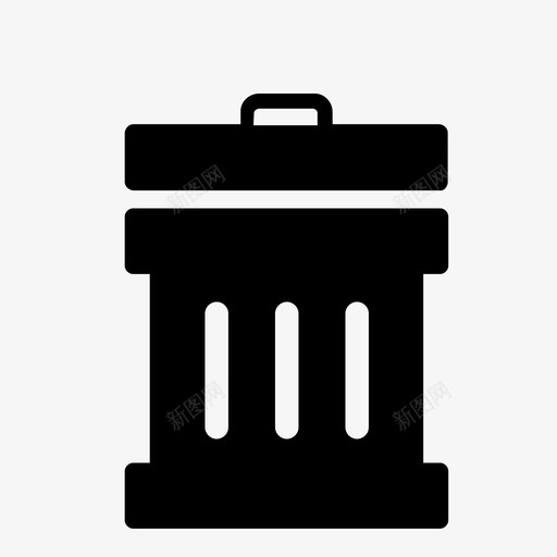 封闭式垃圾桶垃圾桶svg_新图网 https://ixintu.com 垃圾桶 封闭式
