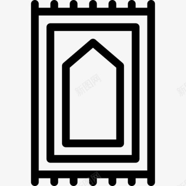 祈祷毯地毯清真寺图标