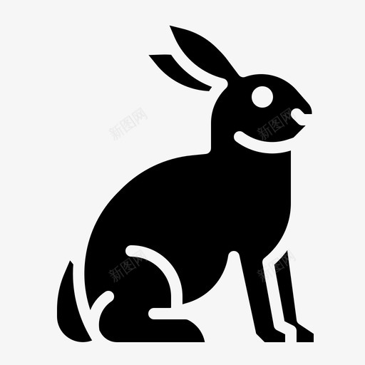 兔子胡萝卜复活节svg_新图网 https://ixintu.com 兔子 春天 胡萝卜 复活节 纯色