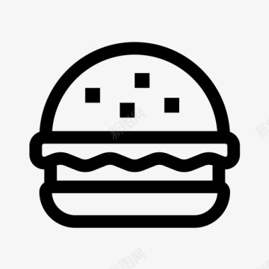 汉堡餐饮快餐图标