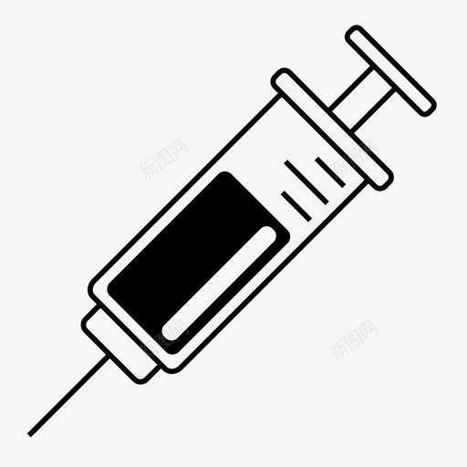 注射器注射剂液体svg_新图网 https://ixintu.com 注射器 注射剂 液体 医疗 药品 针头