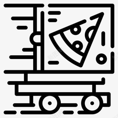 披萨送货垃圾食品图标