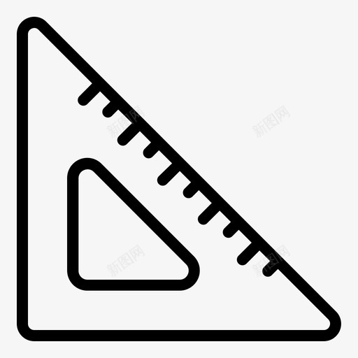 三角尺量具定格svg_新图网 https://ixintu.com 三角尺 文具 量具 定格 形状 用品