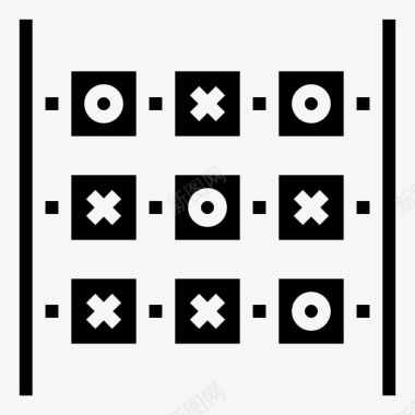 井字游戏圆圈十字架图标