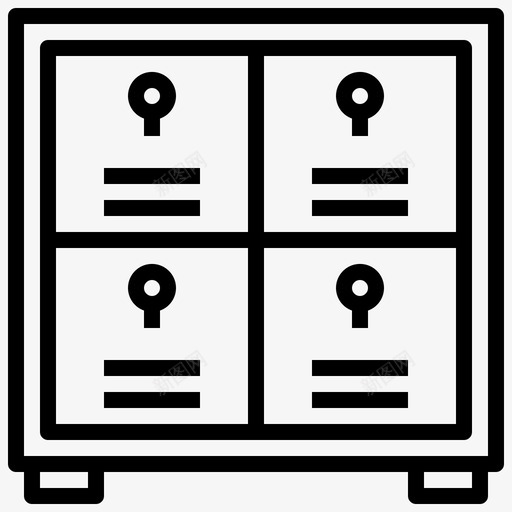 储物柜门行李svg_新图网 https://ixintu.com 储物柜 门门 行李 储藏室 办公 家具