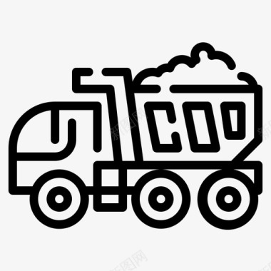 卡车货物自卸卡车图标