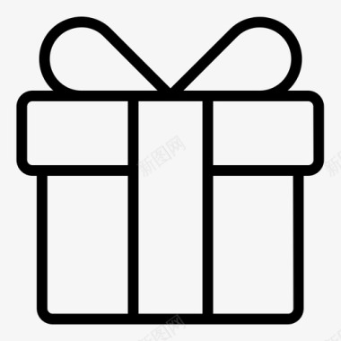礼品盒生日礼物奖金图标