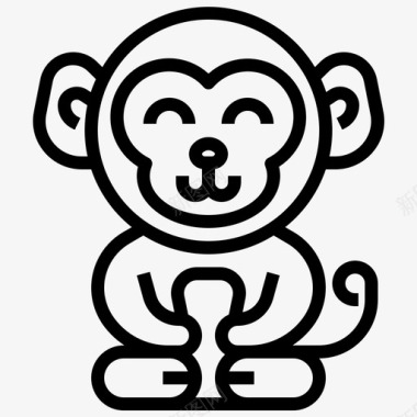 猴子动物王国哺乳动物图标