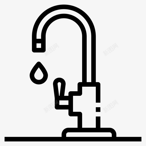 水龙头厨房水管svg_新图网 https://ixintu.com 水龙头 厨房 水管 洗衣机 烹饪