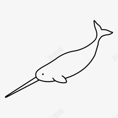 独角鲸动物鱼图标