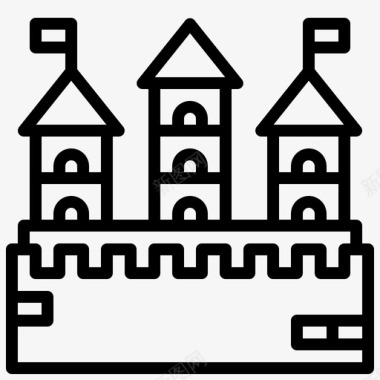 城堡建筑物德国图标