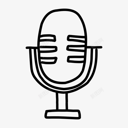 微型麦克录音svg_新图网 https://ixintu.com 录音 微型 麦克 唱歌 办公室