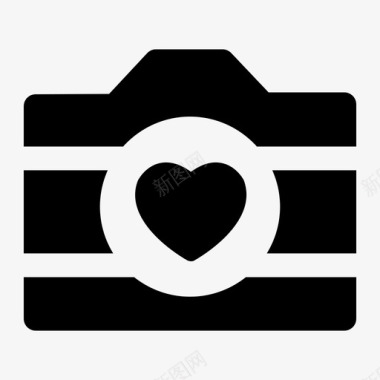 婚纱摄影相机爱情图标