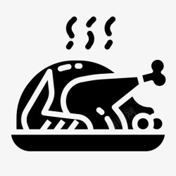 烤火鸡的腿火鸡鸡肉食物高清图片