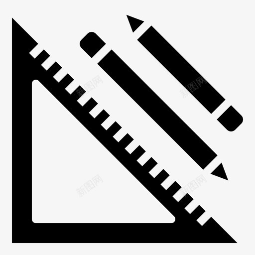 铅笔艺术设计商标svg_新图网 https://ixintu.com 商标 铅笔 艺术设计 尺子 雕文