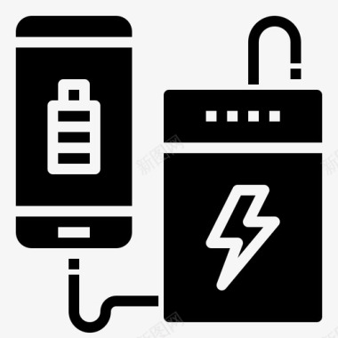 电源银行电池充电器图标
