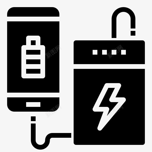 电源银行电池充电器svg_新图网 https://ixintu.com 电源 银行 电池 充电器 电子产品 充电 智能 技术 雕文