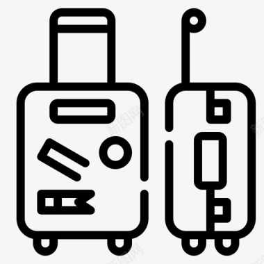采购产品行李行李手提箱图标