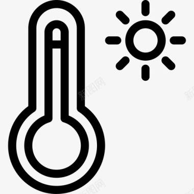 温度计摄氏度热量图标